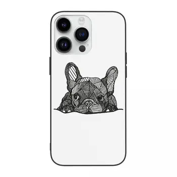 Prancūzų Buldogas Šuniuką Šunų Mylėtojas Telefono dėklas Skirtas iPhone 14 13 Pro Max Plius Mini TPU atsparus smūgiams Dangtis