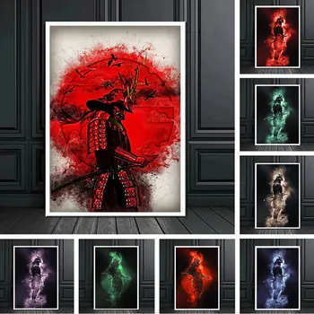 Abstrakti Japonų Samurajus Plakatų Spausdinimo Anime Ronin Drobės Tapybos Sienos Menas Nuotraukas Kambarį Namų Dekoravimo, Dovanų Ir Taikomajai Veiklai