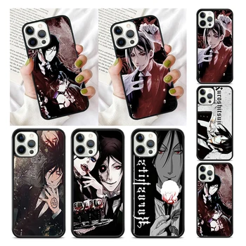 Anime Black Butler Kuroshitsuji Telefono Case Cover for iPhone 15 SE2020 13 14 11 12 Pro Max XR XS 6 7 8 Plius coque fundas Shell