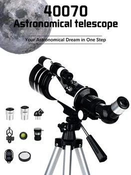 40070 Astronominiai Teleskopai 70mm Diafragmos 400mm Refrakciją Teleskopas (16X-180X) Nešiojamų Teleskopas Pradedantiesiems Astronomijos