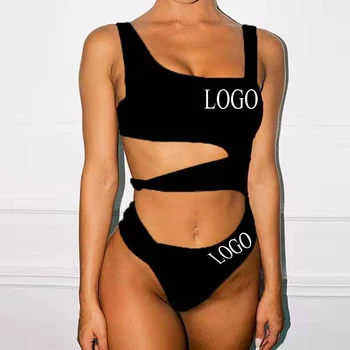Tinkinti Priklauso Jūsų Logotipas Vieną Petį Seksualus vientisas Bikini 2023 maudymosi kostiumėlį Moterų Vasaros vientisas maudymosi kostiumėlis Bikini Tuščiaviduriai