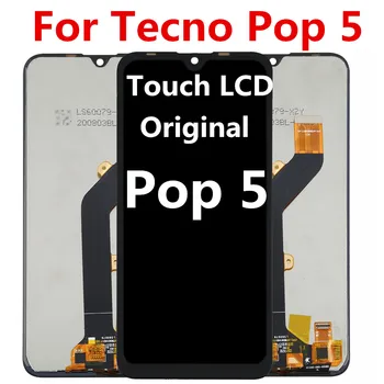 Originalus LCD Tecno POP 5 LCD Ekranas Jutiklinis Ekranas skaitmeninis keitiklis Asamblėjos Tecno POP 5 LCD Ekranas