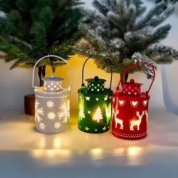 Kalėdų Dekoro Nešiojamų Žibintų, Led Žvakės Šviesos Šventė Apšvietimo Stalo Lempa Namų Puošybos Kalėdų Namų Puošybai