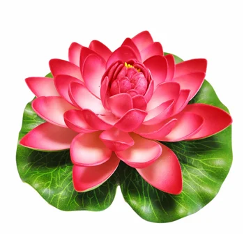 18CM Dirbtinis Lotoso Gėlė, Plūduriuojantis Netikrą Lotus Augalų Tikroviška Vandens Lelija Micro Kraštovaizdį Tvenkinio Žuvų Bakas Sodo Puošmena