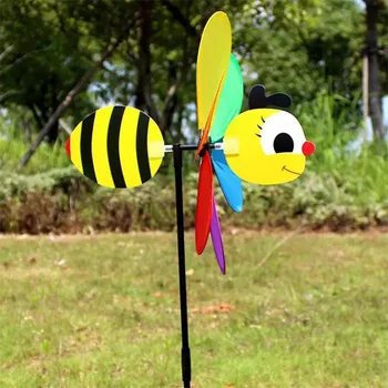 Vaikų Lauko Žaislų Doublelayered Animacinių filmų Saulėgrąžų vėjo malūnas Parkų ir gamtos Sritys