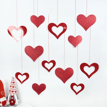 Valentino Diena Širdies Popieriaus Starta Reklama Girlianda 