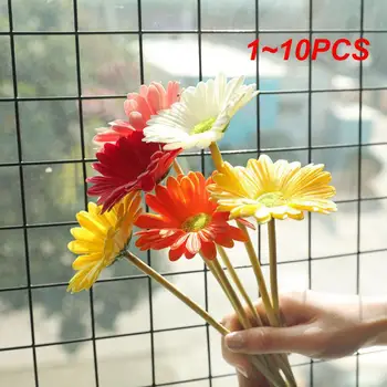 1~10VNT 38.5 cm PU Dirbtinės Gerbera Dirbtinės Gėlės Vestuvių INS Stiliaus Namų Puošybai Netikrą Gėlės Vestuvių Papuošalai