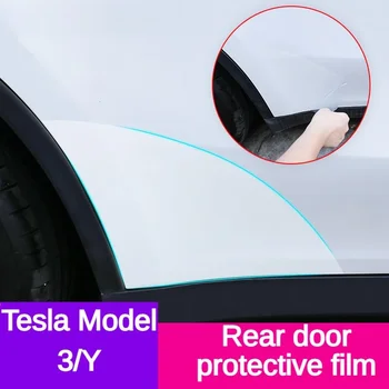 Priekiniai ir Galiniai Durų Apsaugos juostos Tesla Model3/Y Durų Trikampis Dažų Paviršiaus Plėvelė Modelis Y Specialius Skaidrius Priedai
