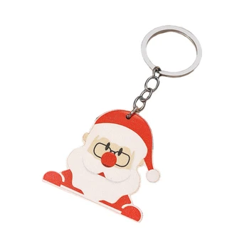 Naują Kalėdų Serijos Automobilių Keychain Medinė Lenta Gali Būti Parašytas su Palaiminimus, Kabo Kalėdų dovanėlės Key Chain
