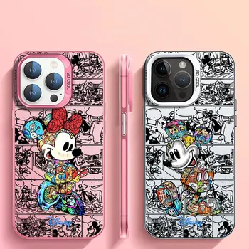 Disney Mickey Minnie Telefono dėklas skirtas iPhone XS Max 11 14 Plius 12 Pro XR 13 15 Pro Max X 13 TPU Silikono Minkštas Viršelis