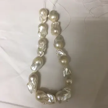 perlų karoliukai,100% Pobūdžio gėlo vandens prarasti pearl su baroko formos, DIDELIS BAROKO formos perlas .16-24 mm,gamta baltieji balta spalva