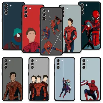 Case For Samsung Galaxy S22 S23 S20 S21 Ultra FE S10 S8 S9 Plus S10e Pastaba 20Ultra 10Plus Marvel Spiderman Trijų kartų