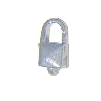 paprastas, stilingas, Mažas mini 0.5 colių Sterlingas sidabro 925 square lock 