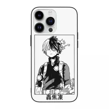 Anime Todoroki Shoto Mano Herojus Mokslo Atveju iPhone 14 13 Pro Max Plius Mini Padengti TPU Visišką Apsaugą Galinio Dangtelio