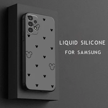 NAUJAS Peliukas LOGOTIPAS Pelės Telefono dėklas Samsung Galaxy A13 A14 A31 A12 A91 A81 A71 A51 A11 Core Lite Skysčio Virvę Dangtis