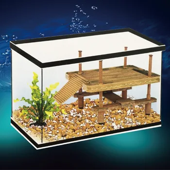 S/M/L Roplių Vėžlys Milžinryklius Platforma, Plastikiniai Laipiojimo Laiptais Salos Kraštovaizdžio Žuvų Bakas Buveinių Akvariumo Bakas Apželdinimas