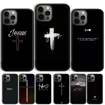 Krikščionių Jėzus Dievų Meilė, Telefono dėklas skirtas iPhone 15 14 12 13 mini 6 7 8 PLUS X XS XR 11 PRO MAX SE 2020 coque Padengti Fundas Shell