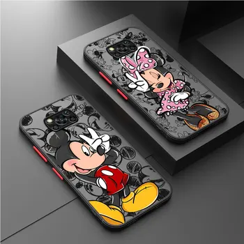 Telefoną Atveju Xiaomi Poco F3 X5 Pro M5 Pro X4 X3 NFC X3 Pro M5s X4 GT M3 C40 atsparus smūgiams Disney Mickey Minnie Mouse Dangtis