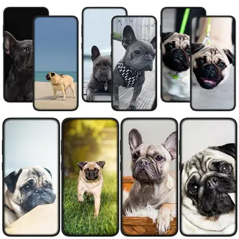 Prancūzija Buldogų Šunų Pet Minkštas Telefono Dėklas Samsung Galaxy S20 S21 Fe S23 + S22 Ultra S8 Plius A12 A13 A21S A71 Padengti Atveju