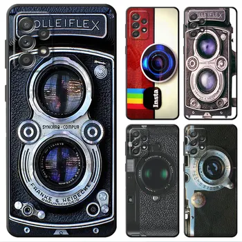vintage fotoaparatų Minkštos TPU Case for Samsung Galaxy A24 A21s A11 A72 A33 A13 A73 A32 A42 A54 A12 A14 A53 A23 A52 A22 A34 Dangtis