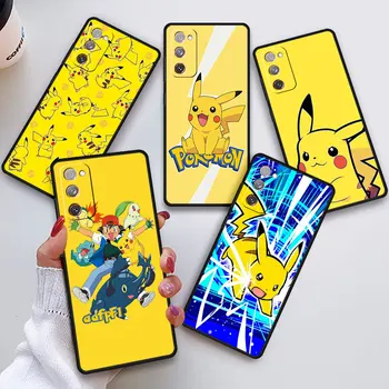 TPU Soft Case for Samsung Galaxy S9 S20 FE S8 S10 S22 Ultra 5G S21 Plius S10e S7 S21 Coque Pokemon Pikachu Mielas Telefono Dangtelį Funda
