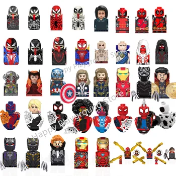 Marvel Superhero Anime Nuodai Kino Driežas Black Panther Plytų Veiksmų MINI Duomenys Blokai Minifigures Žaislai, Gimtadienio Vaikas