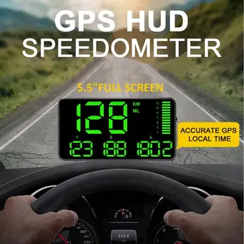 Skaitmeninis GPS HUD Displėjaus Universalus GPS Head Up Display Automobilių, Sunkvežimių Ridos Su Greičio Įspėjimo Automobilių Laikrodis