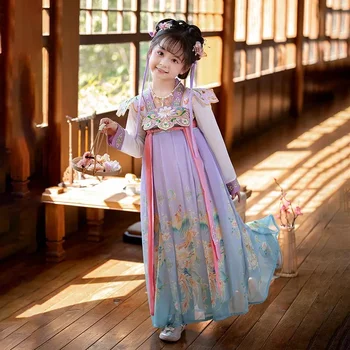 Senovės Kinijos Tang Kostiumas Hanfu Suknelė Vaikų Atostogų Etapo Rezultatus Kostiumas Vaikams Mergaitėms Tradicinių Šokių Skraiste Cosplay