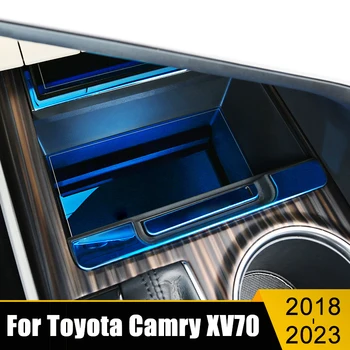 Toyota Camry 70 XV70 2018-2021 2022 2023 Nerūdijančio Automobilių Centrinės Konsolės Laikymo Dėžutė Sukrovimas Valymas Bako Dangtelio Apdaila Kilimėliai