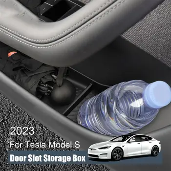 Automobilių Durų Pusėje Laikymo Dėžutė Tesla Model S 2023 TPE Vartų Angą Stabdžių Purvinas Saugojimo Organizatorius Valymas Automobilių Reikmenys