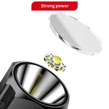 New2023 Galingas LED Žibintuvėlis Stiprus Super Ryškus Nešiojamas Taktinis Flash Šviesos Žibinto Mini Led Stovyklavimo Įranga