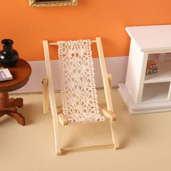 Miniatiūriniai Lėlių Sulankstomas Denio Kėdės, Medinės Kėdės Lėlių Mini Sulankstomą Kėdę, Modelis Mini Lėlių Namas Kėdės, Baldai