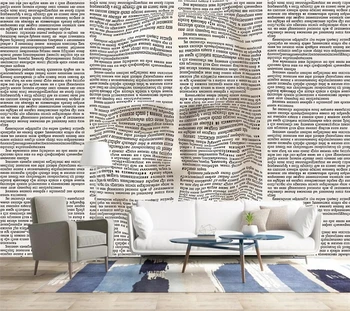 Individualizuotos fono paveikslėlį 3d, abstraktūs laikraštyje teksto derinys pobūdžio stereo fone gyvenimo kambario, miegamasis papel de parede обои 3d
