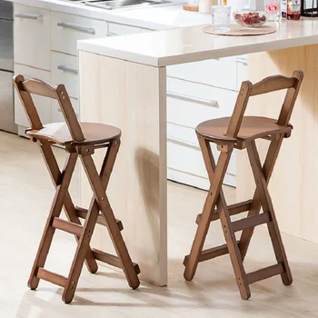 Kėdės, Virtuvės sulankstomoji Kėdė Kėdė Kūrybinės Virtuvės Kasos Paprastas Apvalus Išmatose Valgomojo Kėdė Medžio Nešiojamų Aukštos Taburetės Paprasta