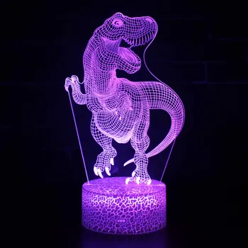 Nighdn Dinozaurai 3D Iliuzija Lempos Dinozaurų Naktį Šviesos Vaikai Kambario Dekoro Gimtadienius, Kalėdų Dovana Žaislas Berniukams, Mergaitėms
