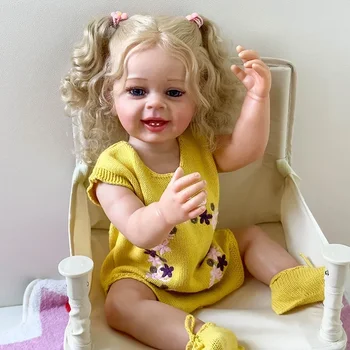 55CM Full Body Minkšto Silikono Nekilnojamojo Touch Reborn Baby Girl Lėlės Yannik Idealus Dovanos Vaikams Vonios Žaislas Vandeniui