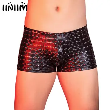 Maudymosi kostiumėliai, Vyriškos Seksualus Kvėpuojantis Apatiniai Fitneso Clubwear Tekstūra Modelis Boxer Šortai, apatinės Kelnės Viliojanti 3D Atspausdintas Plaukimo Kamieno